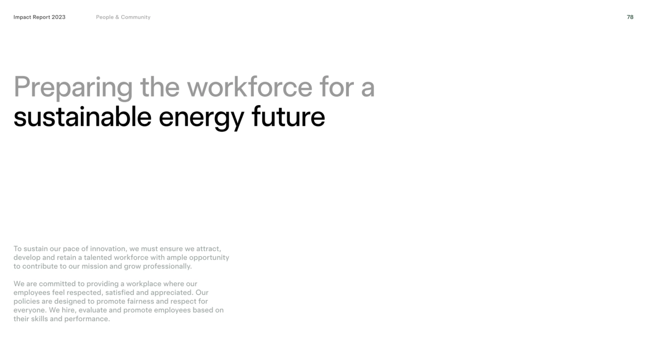 preparing the workforce for a 
sustainable energy future 
Impact Report 2023 Impact Report 2023 P…