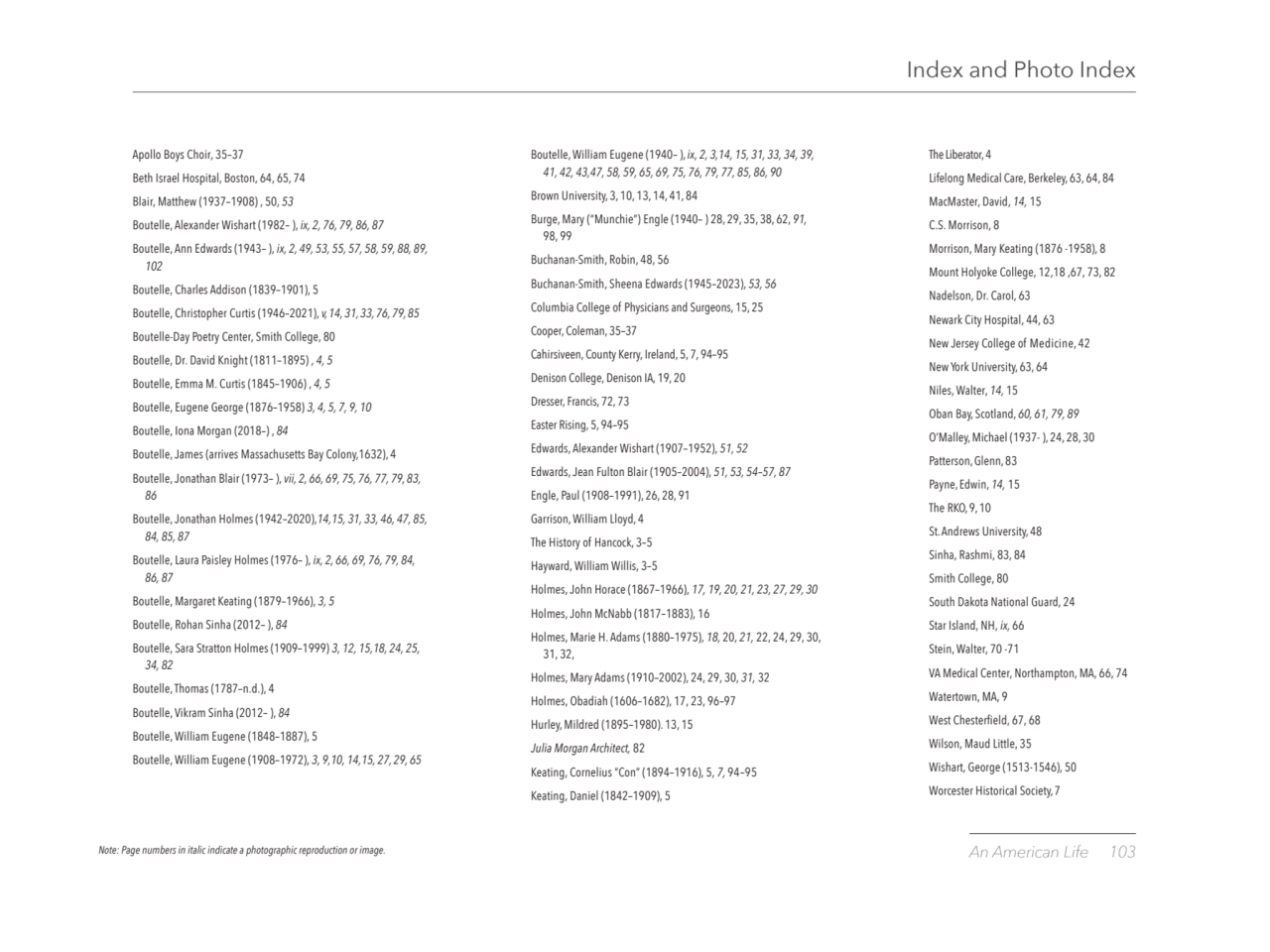 An American Life 103 
Index and Photo Index
Apollo Boys Choir, 35–37 
Beth Israel Hospital, Bost…
