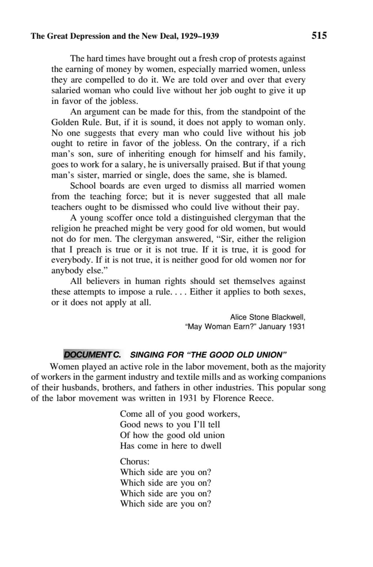 The Great Depression and the New Deal, 1929–1939 515
The hard times have brought out a fresh crop …