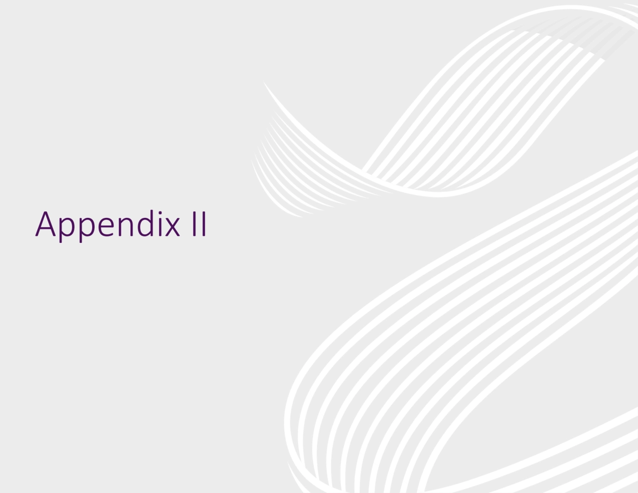 Appendix II