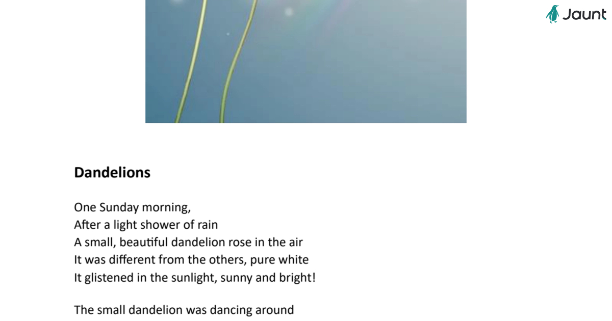 Dandelions - A Poem