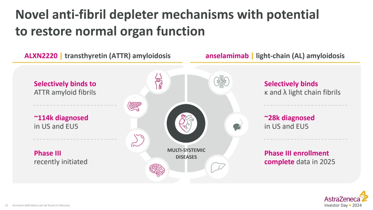 Investor Day • 2024
Novel anti-fibril depleter mechanisms with potential 
to restore normal organ…