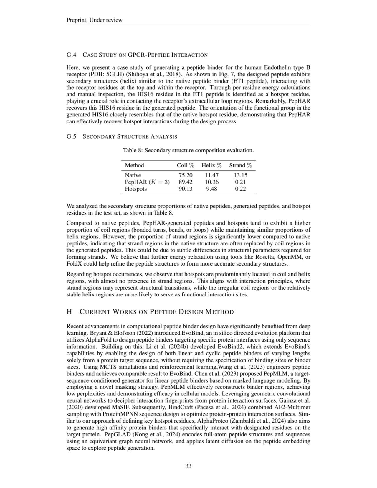 Preprint, Under review
G.4 CASE STUDY ON GPCR-PEPTIDE INTERACTION
Here, we present a case study o…