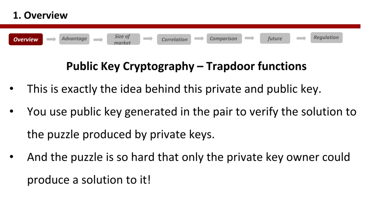 Public Key Cryptography – Trapdoor functions 
• This is exactly the idea behind this private and p…