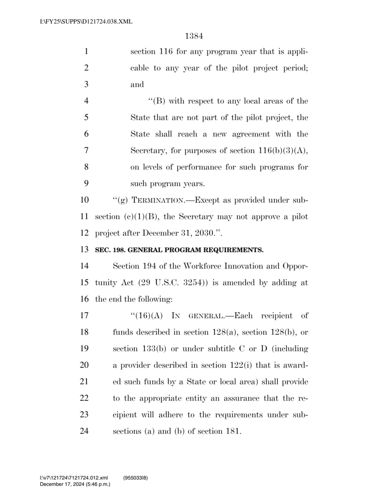 1384 
1 section 116 for any program year that is appli2 cable to any year of the pilot project pe…