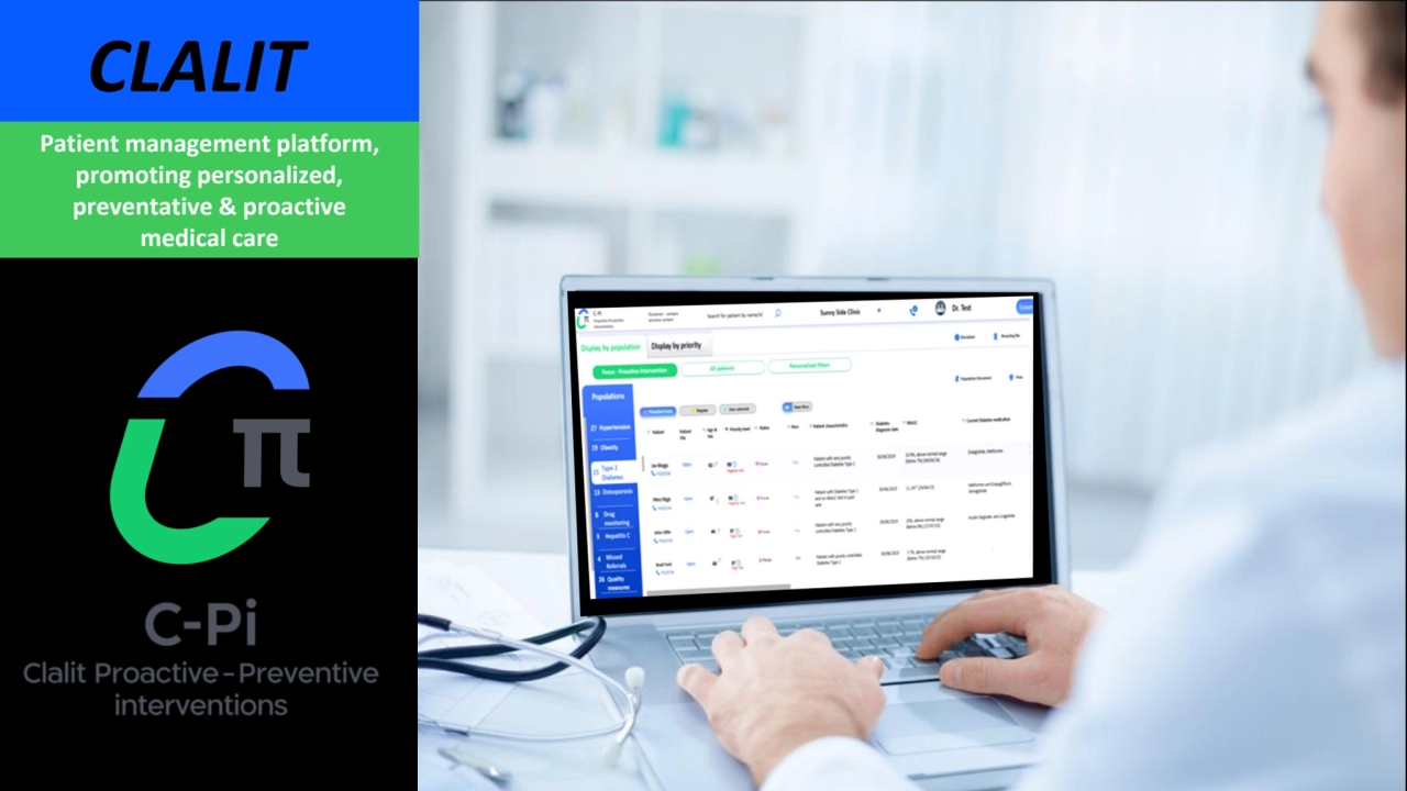 Patient management platform,
promoting personalized, 
preventative & proactive 
medical care
CL…