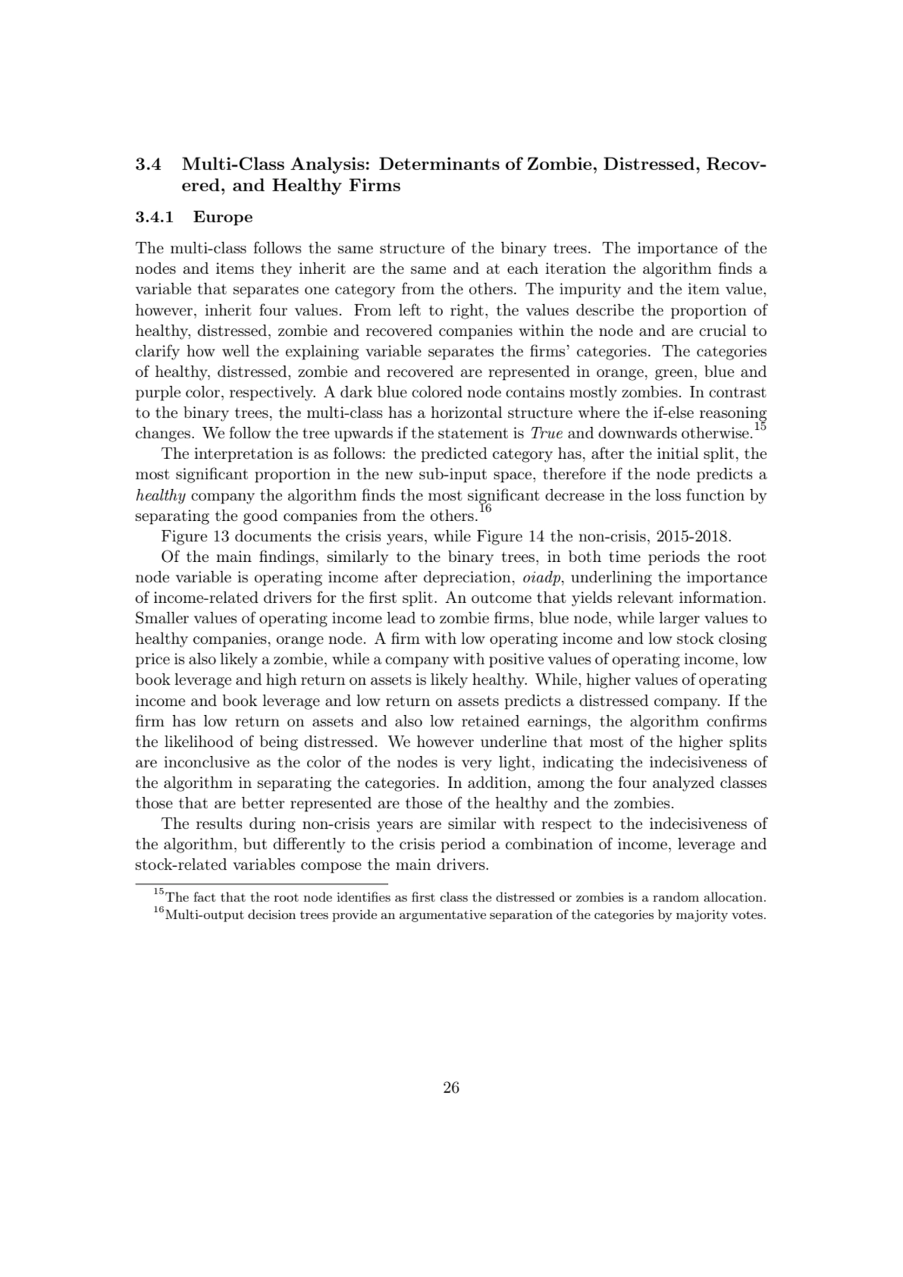 3.4 Multi-Class Analysis: Determinants of Zombie, Distressed, Recovered, and Healthy Firms
3.4.1 …