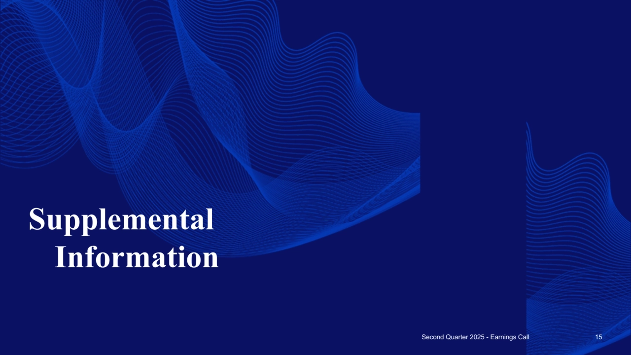 15
Supplemental
Information 
Second Quarter 2025 - Earnings Call 