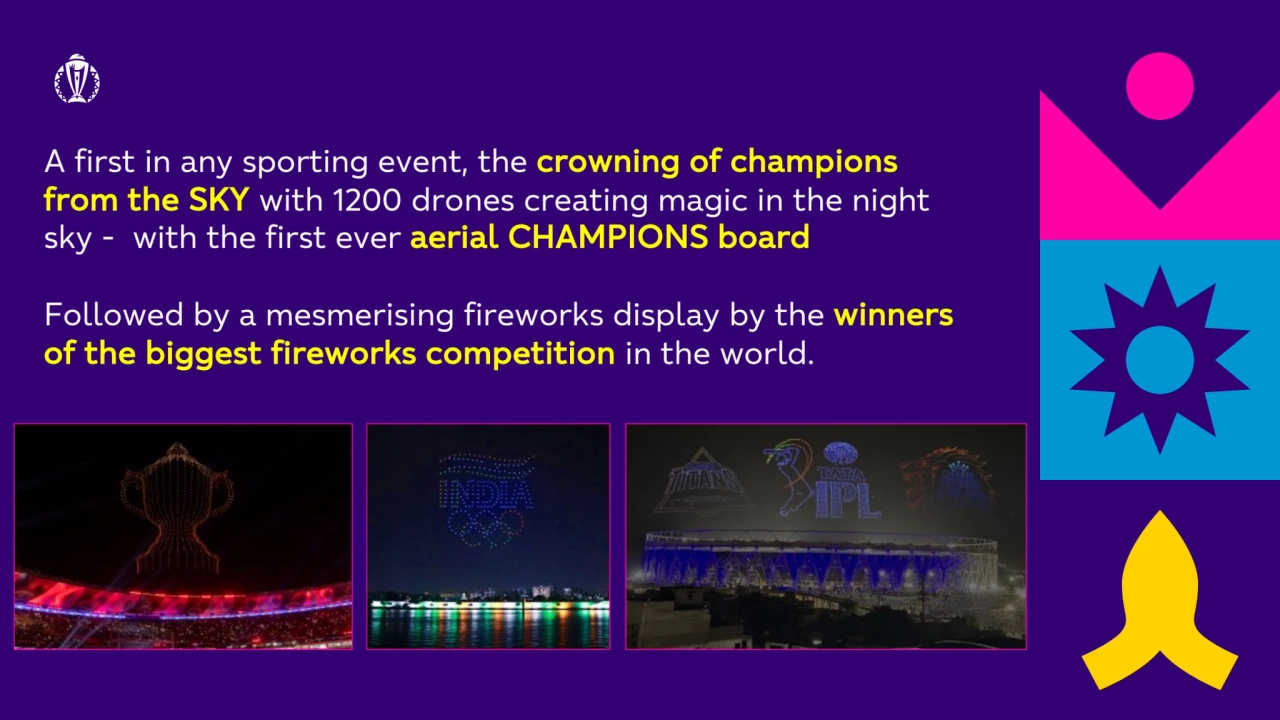 A first in any sporting event, the crowning of champions 
from the SKY with 1200 drones creating m…