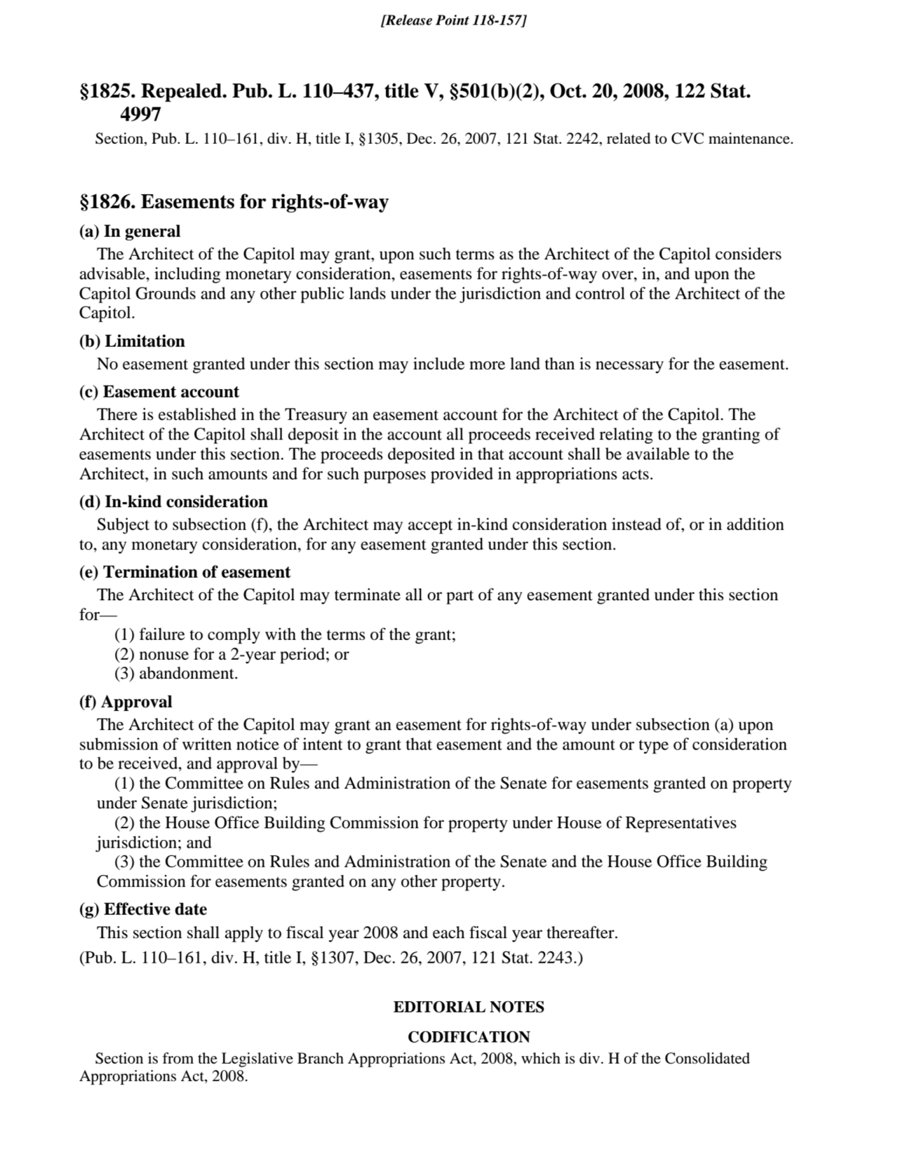 §1825. Repealed. Pub. L. 110–437, title V, §501(b)(2), Oct. 20, 2008, 122 Stat.
4997
Section, Pub…