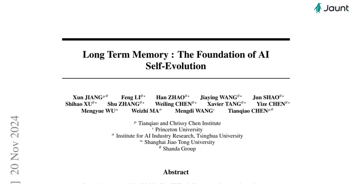 ARXIV Long Term Memory - The Foundation of AI Self-Evolution.pdf