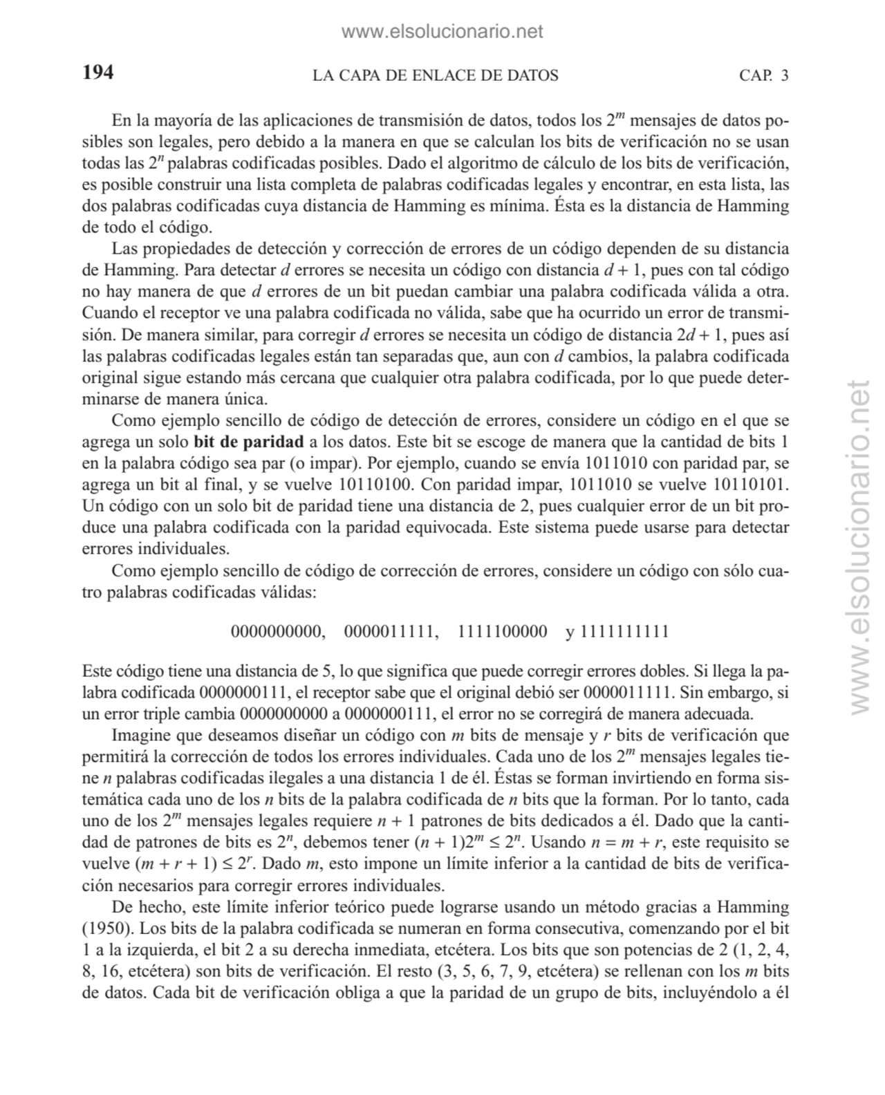 En la mayoría de las aplicaciones de transmisión de datos, todos los 2m mensajes de datos posibles…