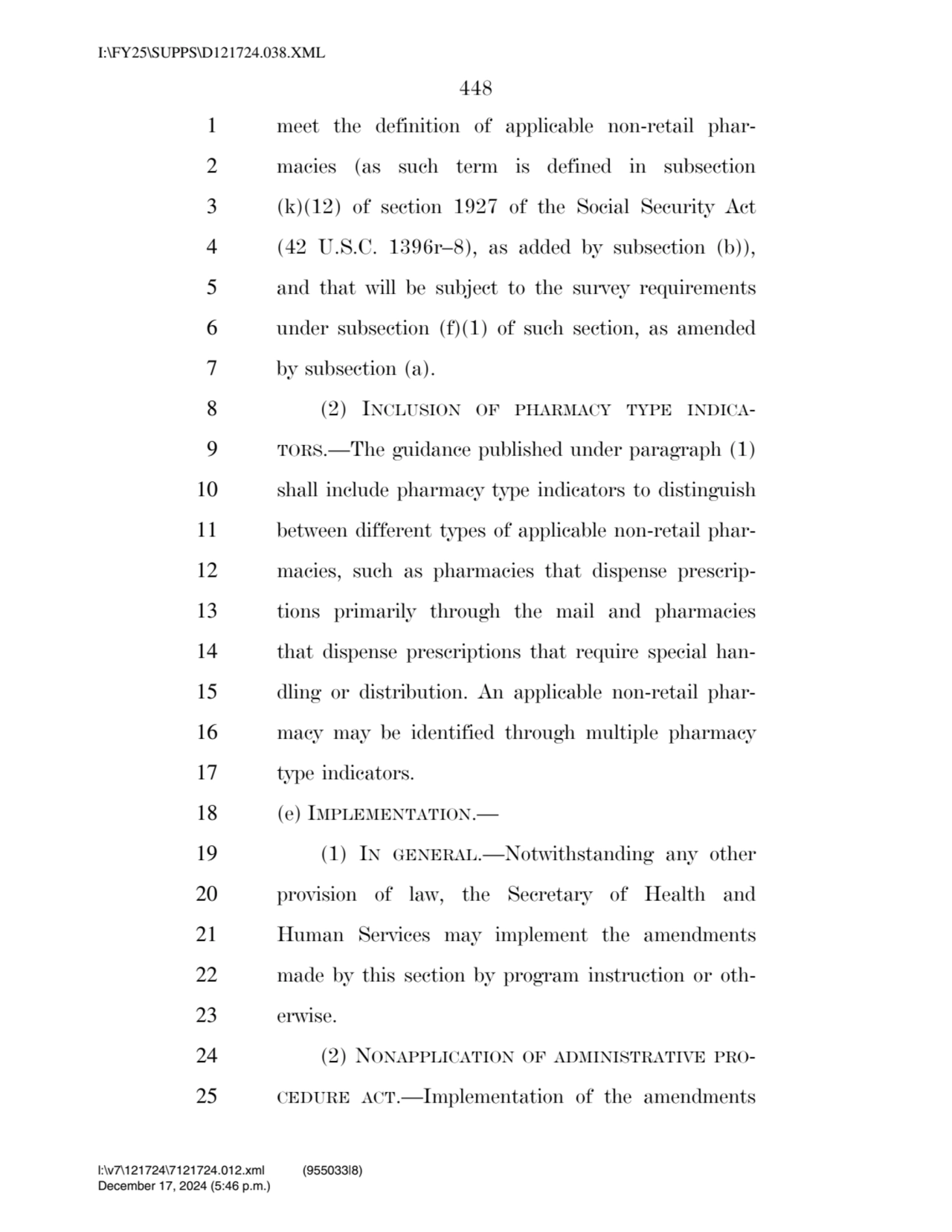 448 
1 meet the definition of applicable non-retail phar2 macies (as such term is defined in subs…