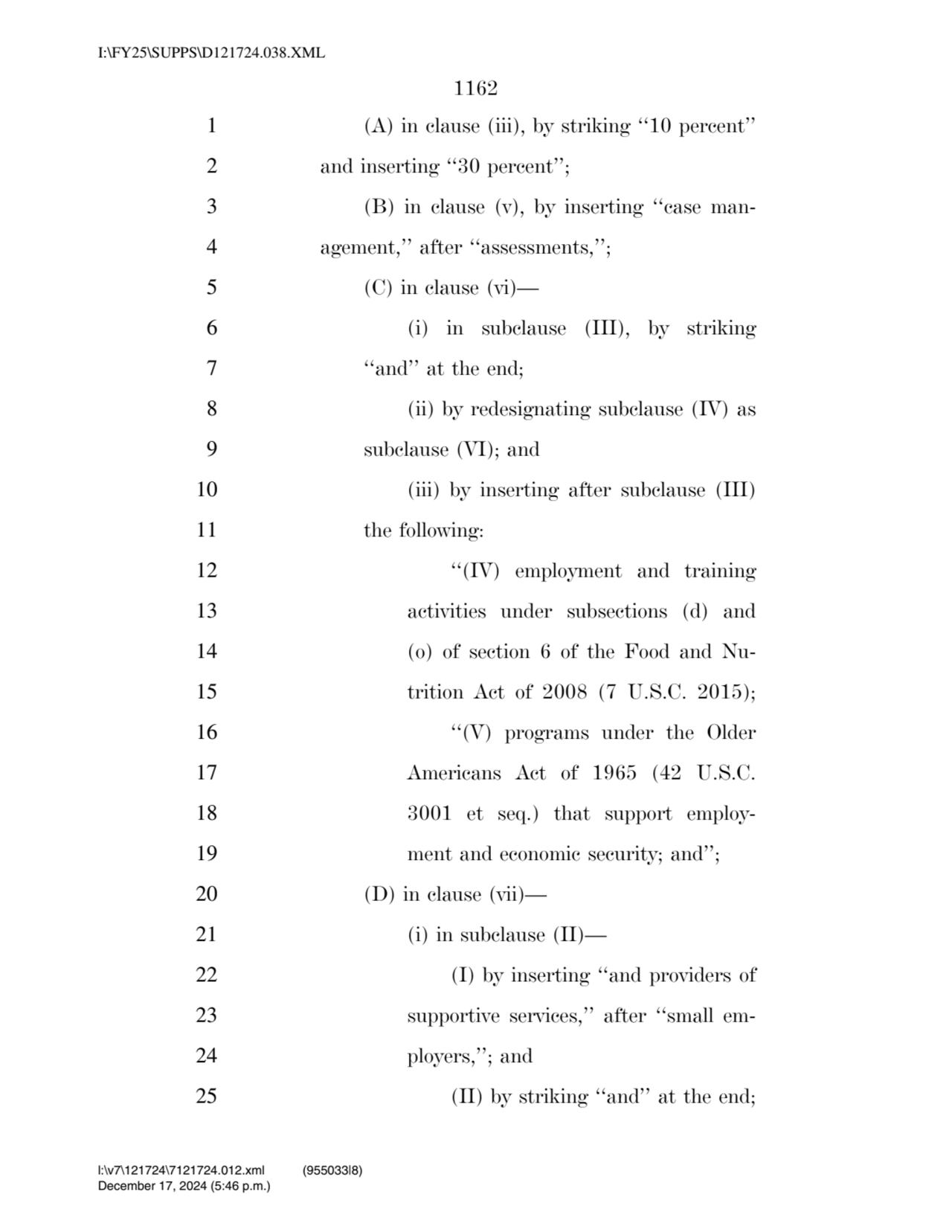 1162 
1 (A) in clause (iii), by striking ‘‘10 percent’’ 
2 and inserting ‘‘30 percent’’; 
3 (B) …