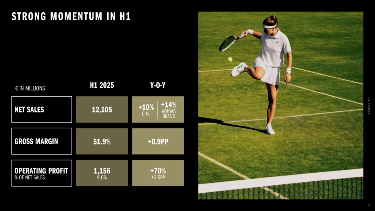 Adidas q2 2025 earnings presentation - Page 5