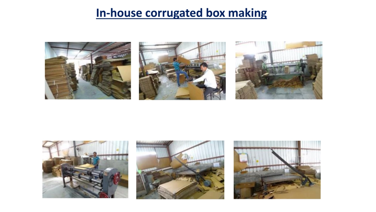 In-house corrugated box making