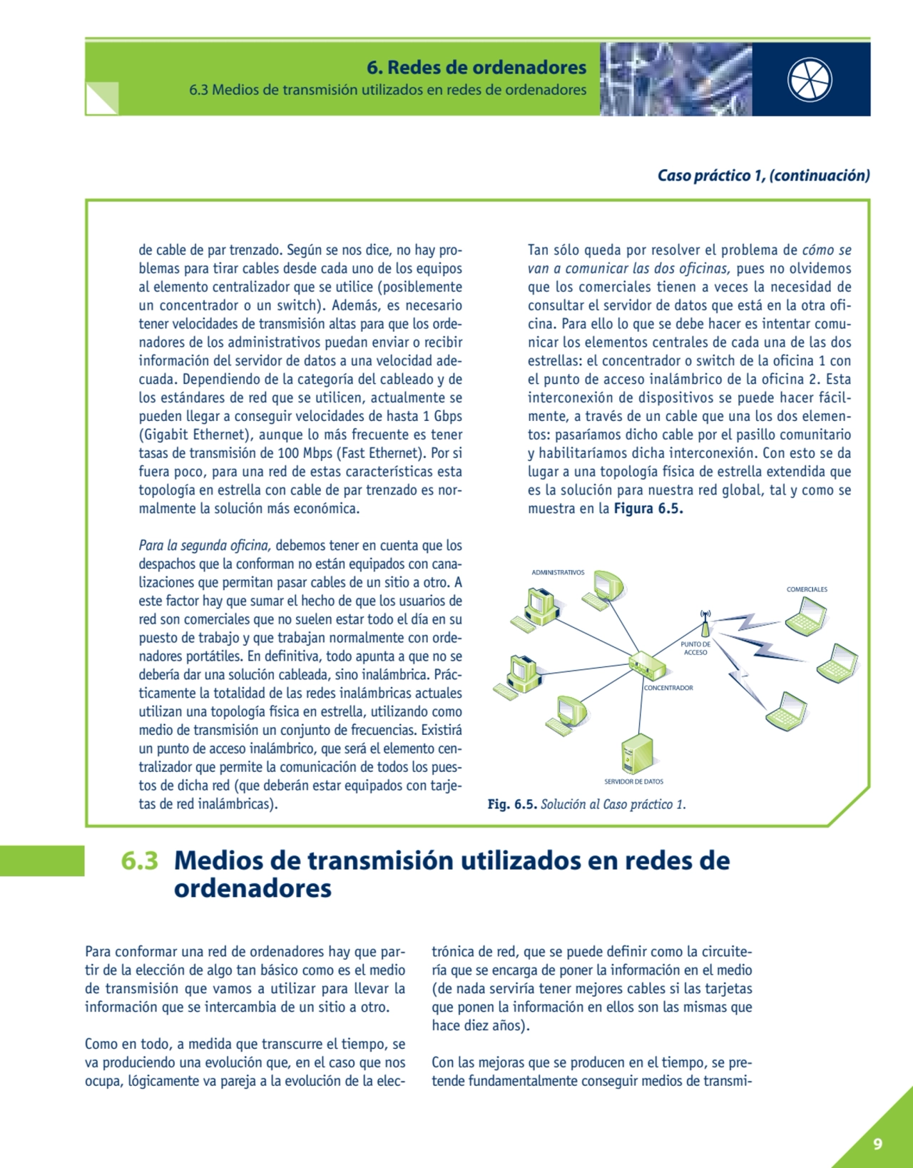 9
6. Redes de ordenadores
6.3 Medios de transmisión utilizados en redes de ordenadores
Para conf…