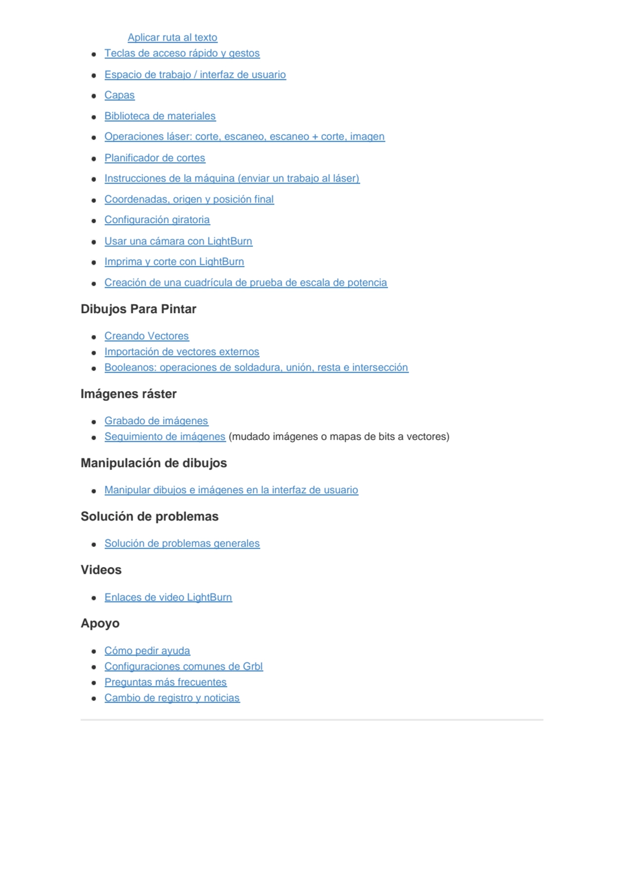 Aplicar ruta al texto
Teclas de acceso rápido y gestos
Espacio de trabajo / interfaz de usuario
…