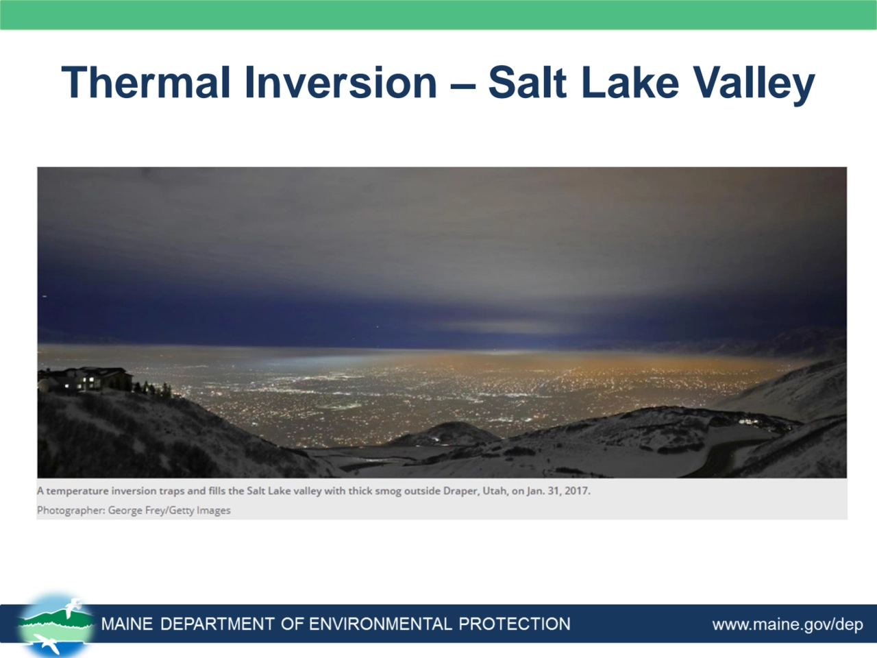 Thermal Inversion – Salt Lake Valley