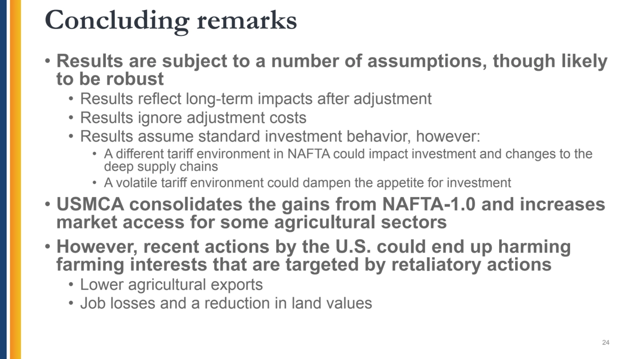 • Results are subject to a number of assumptions, though likely 
to be robust
• Results reflect l…