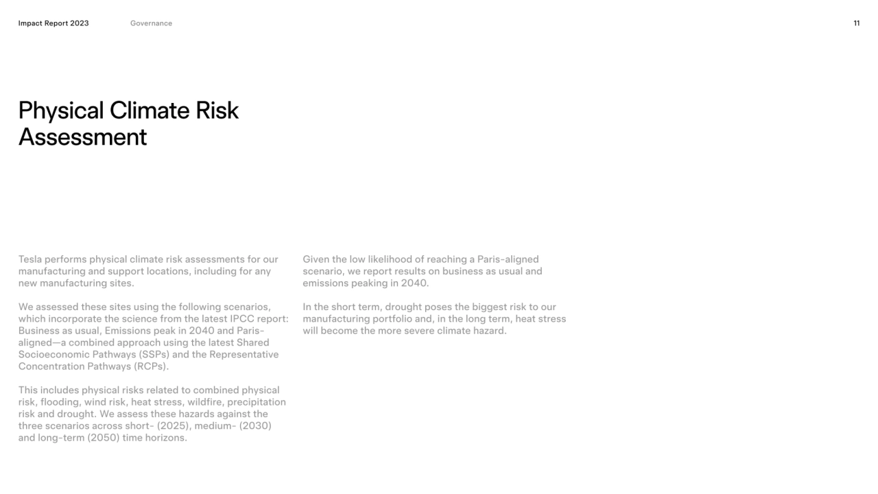 Physical Climate Risk 
Assessment
Impact Report 2023 Impact Report 2023 Governance 11
Physical C…