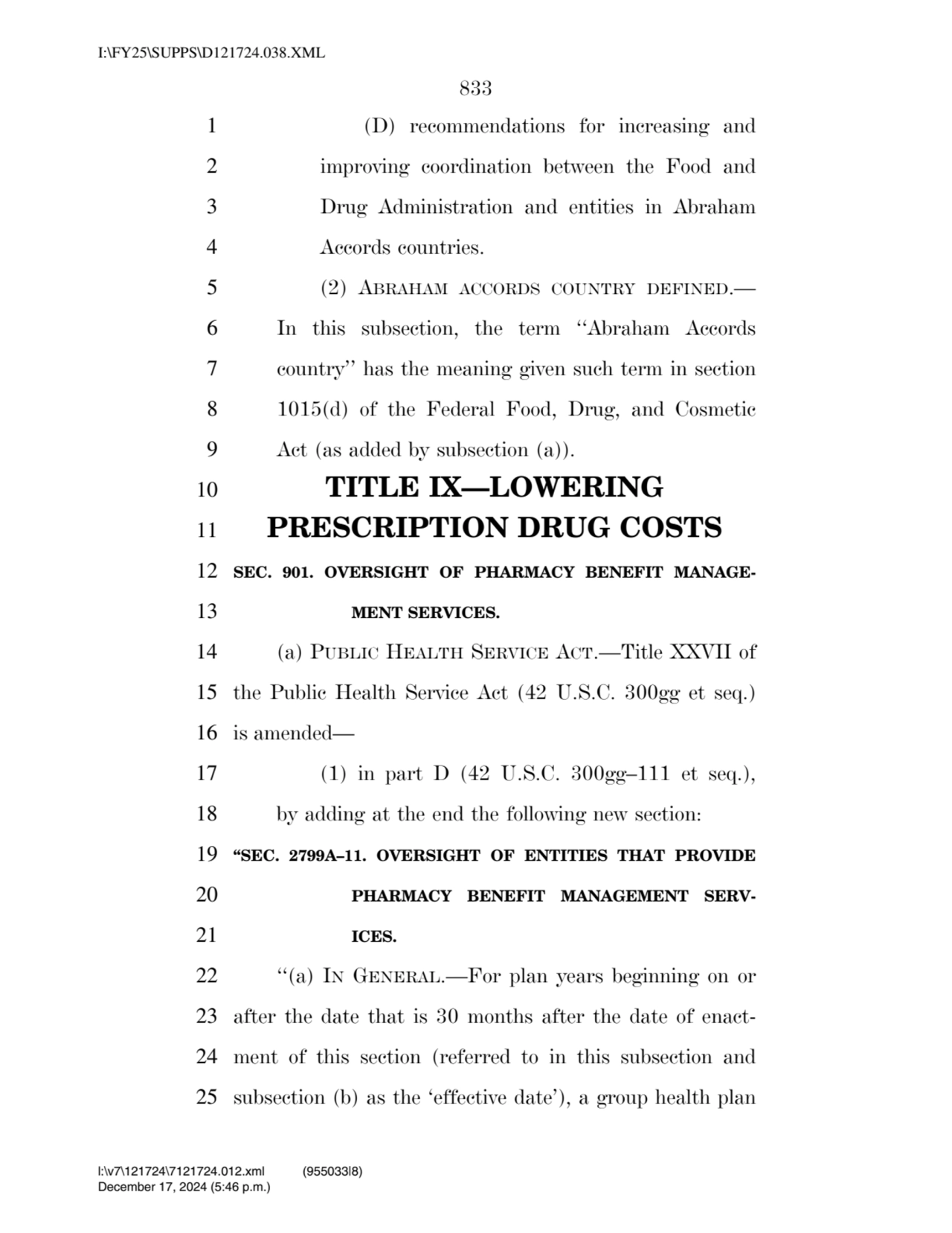 833 
1 (D) recommendations for increasing and 
2 improving coordination between the Food and 
3 …