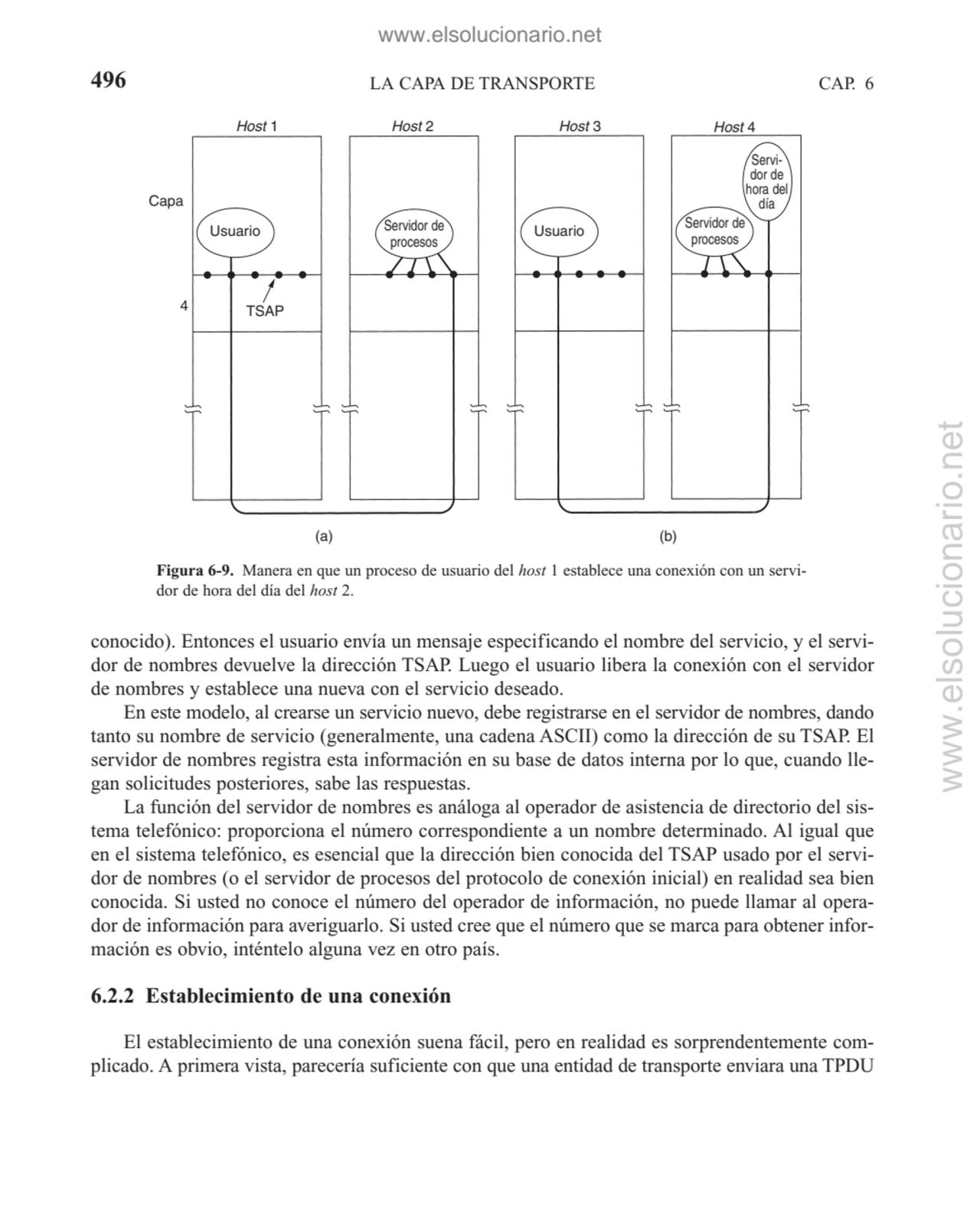 496 LA CAPA DE TRANSPORTE CAP. 6
conocido). Entonces el usuario envía un mensaje especificando el …