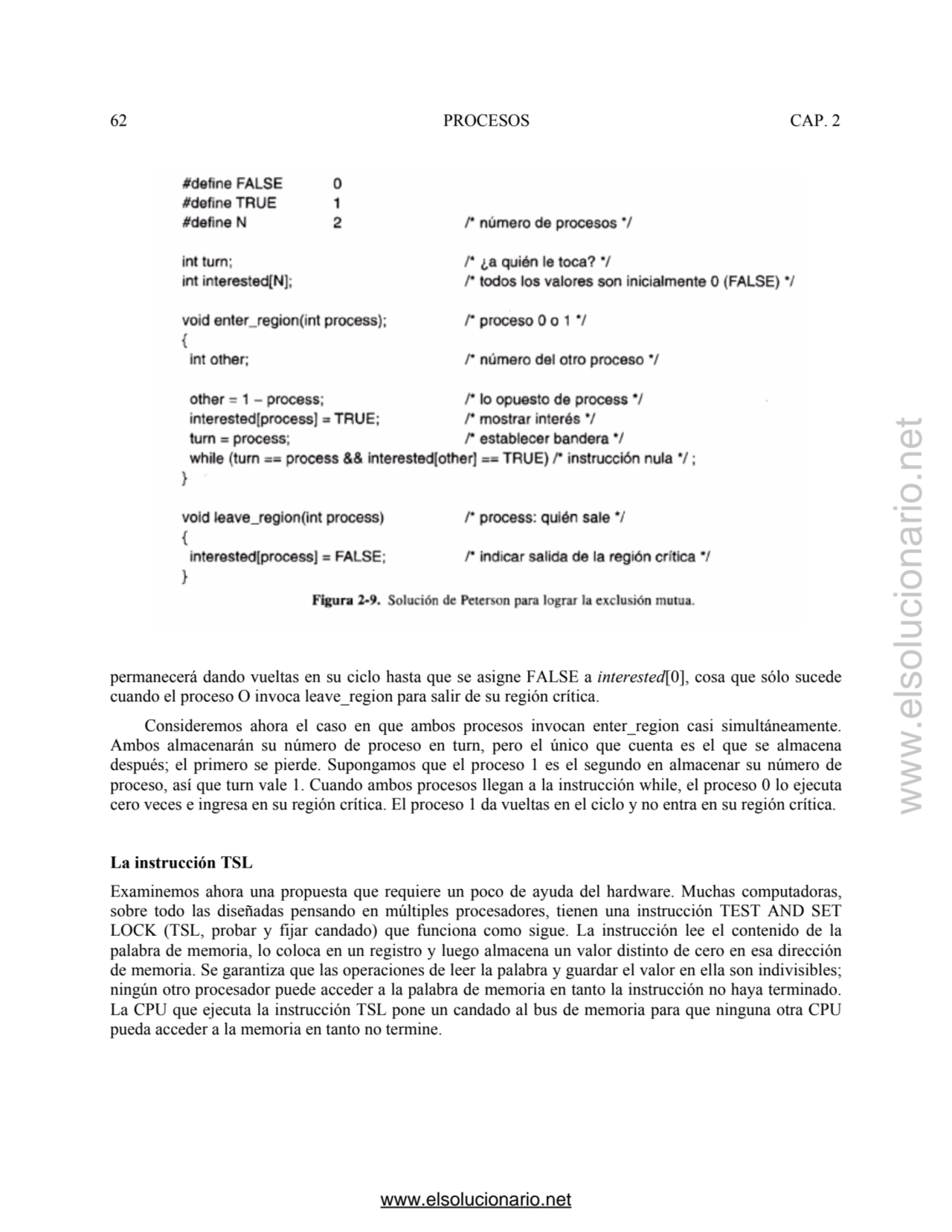 62 PROCESOS CAP. 2 
permanecerá dando vueltas en su ciclo hasta que se asigne FALSE a interested[0…