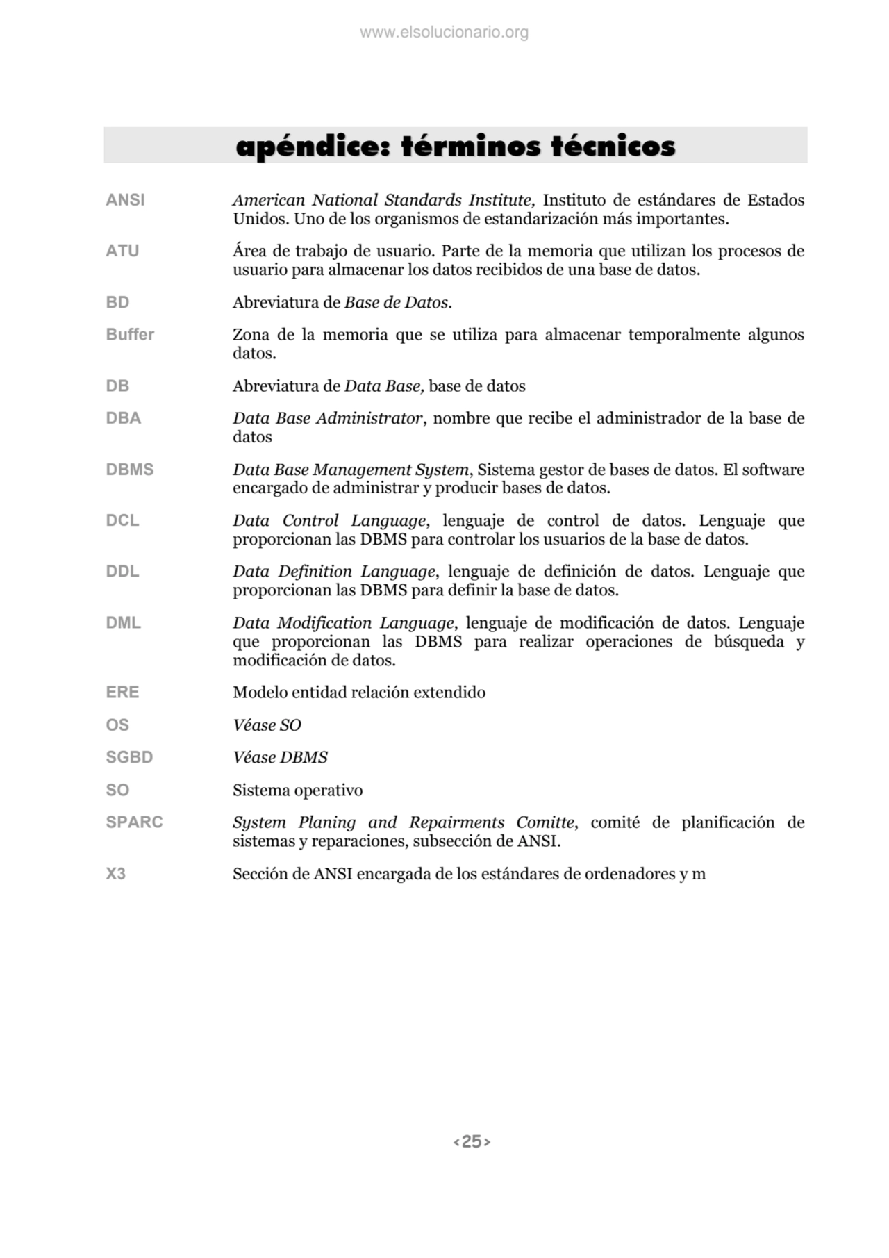 <25>
apéndice: términos técnicos
ANSI American National Standards Institute, Instituto de estánda…