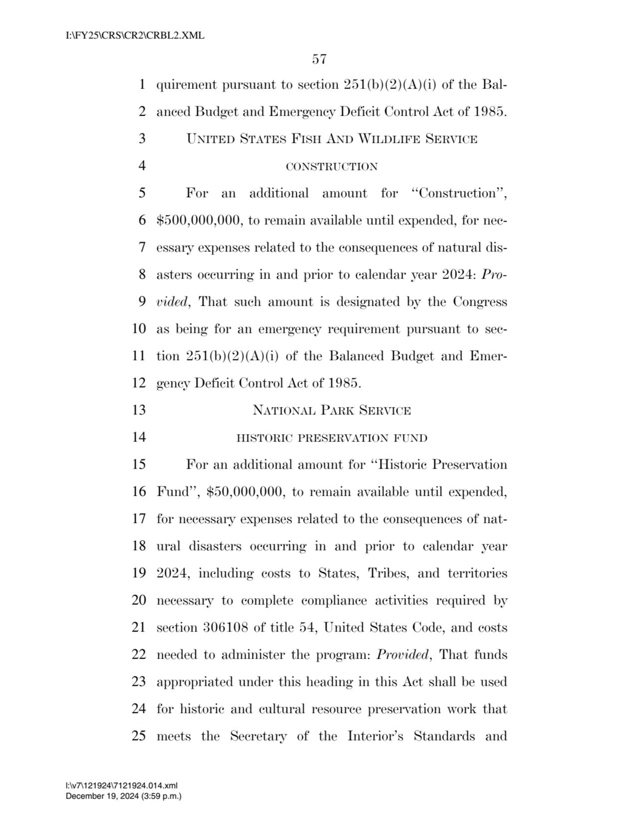 57 
1 quirement pursuant to section 251(b)(2)(A)(i) of the Bal2 anced Budget and Emergency Defici…