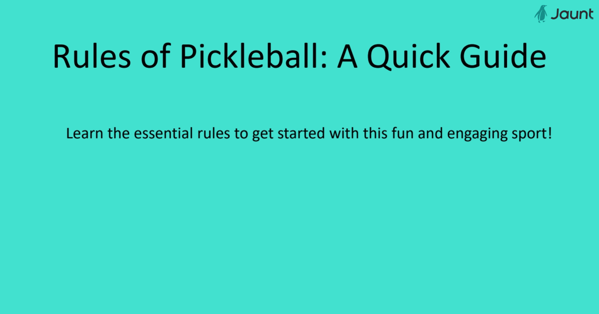 Pickleball: Essential Rules Overview