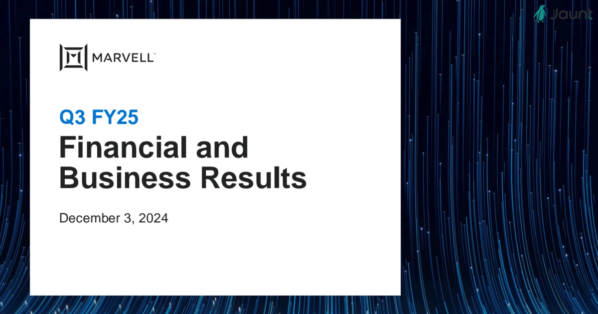 Marvell 3q2024 financial results