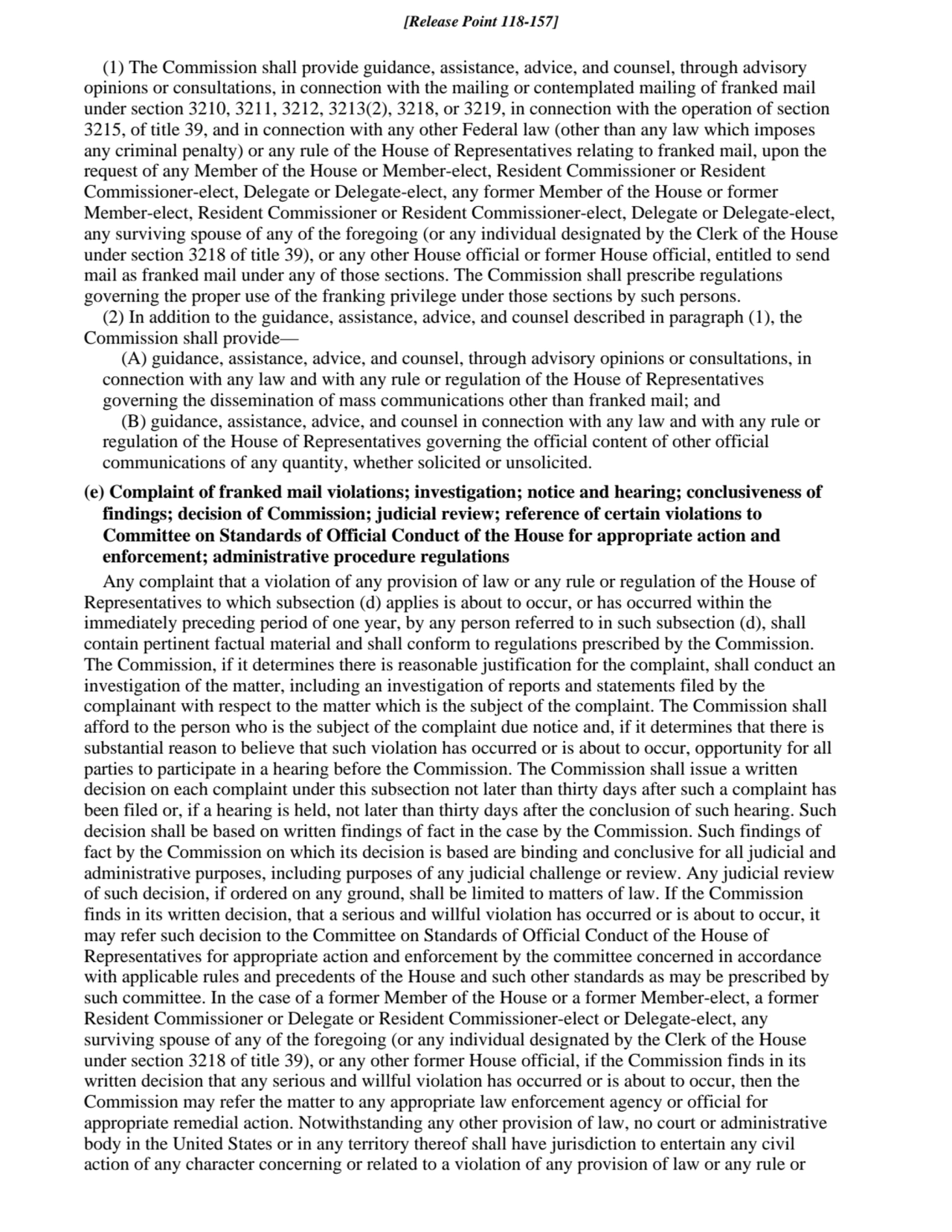 (1) The Commission shall provide guidance, assistance, advice, and counsel, through advisory
opini…