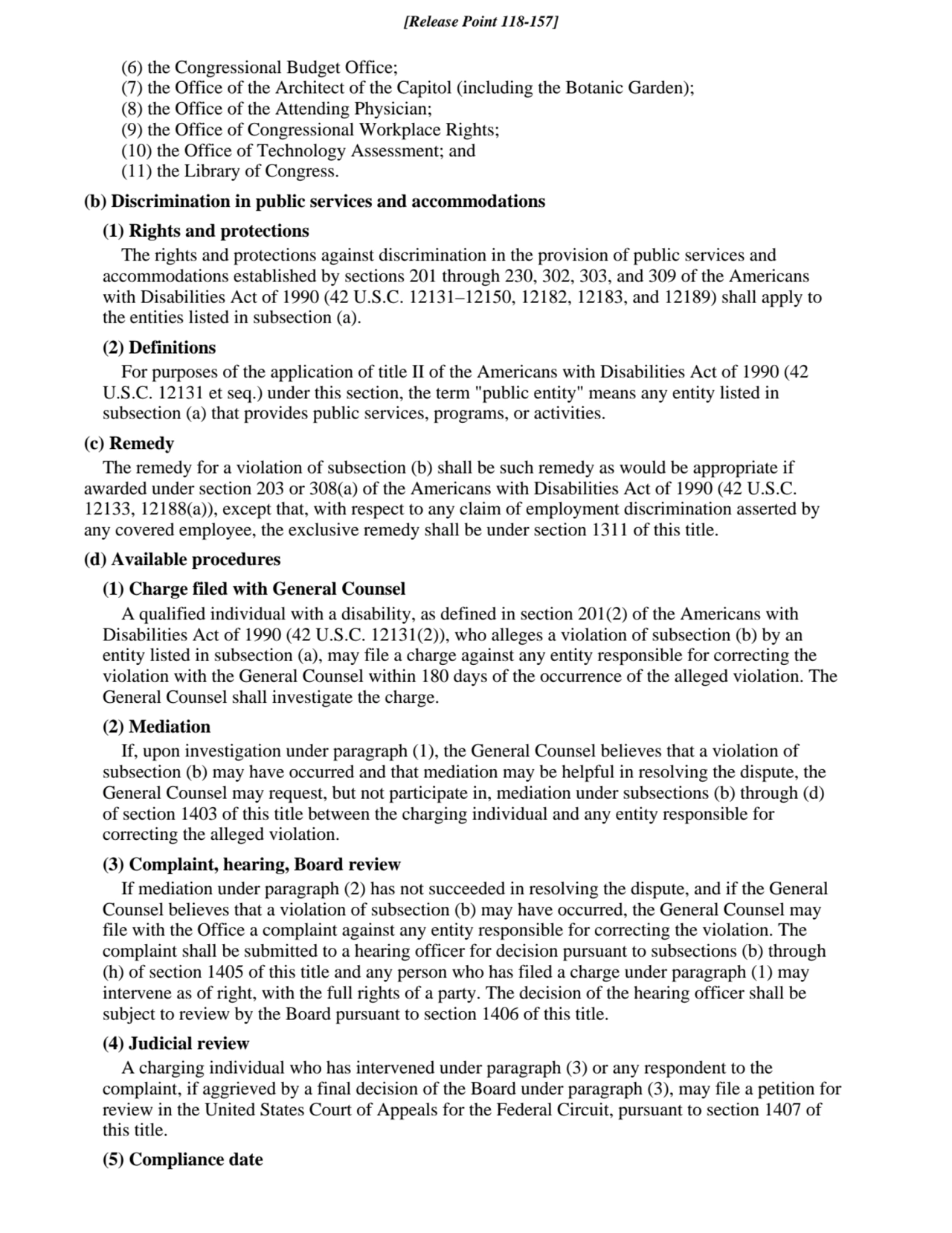 (6) the Congressional Budget Office;
(7) the Office of the Architect of the Capitol (including the…