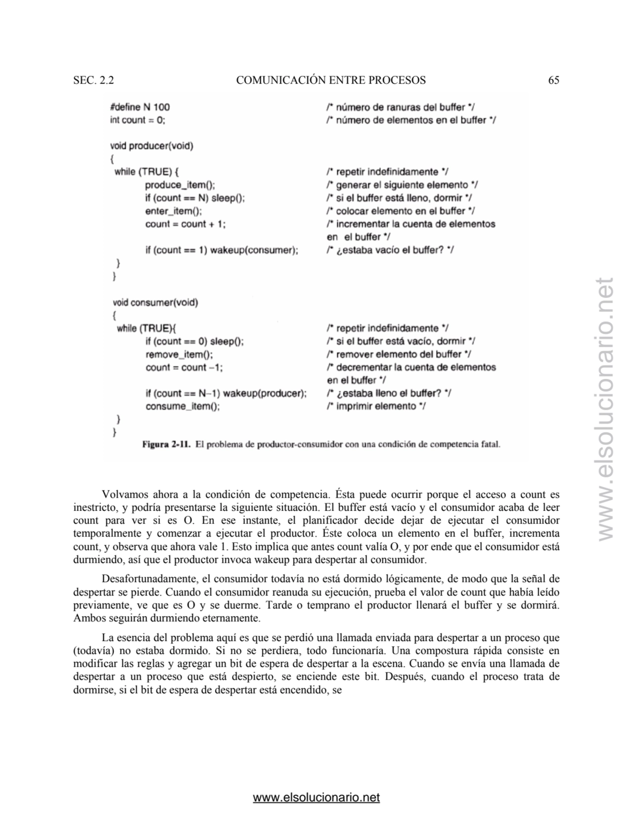 SEC. 2.2 COMUNICACIÓN ENTRE PROCESOS 65 
 Volvamos ahora a la condición de competencia. Ésta puede…