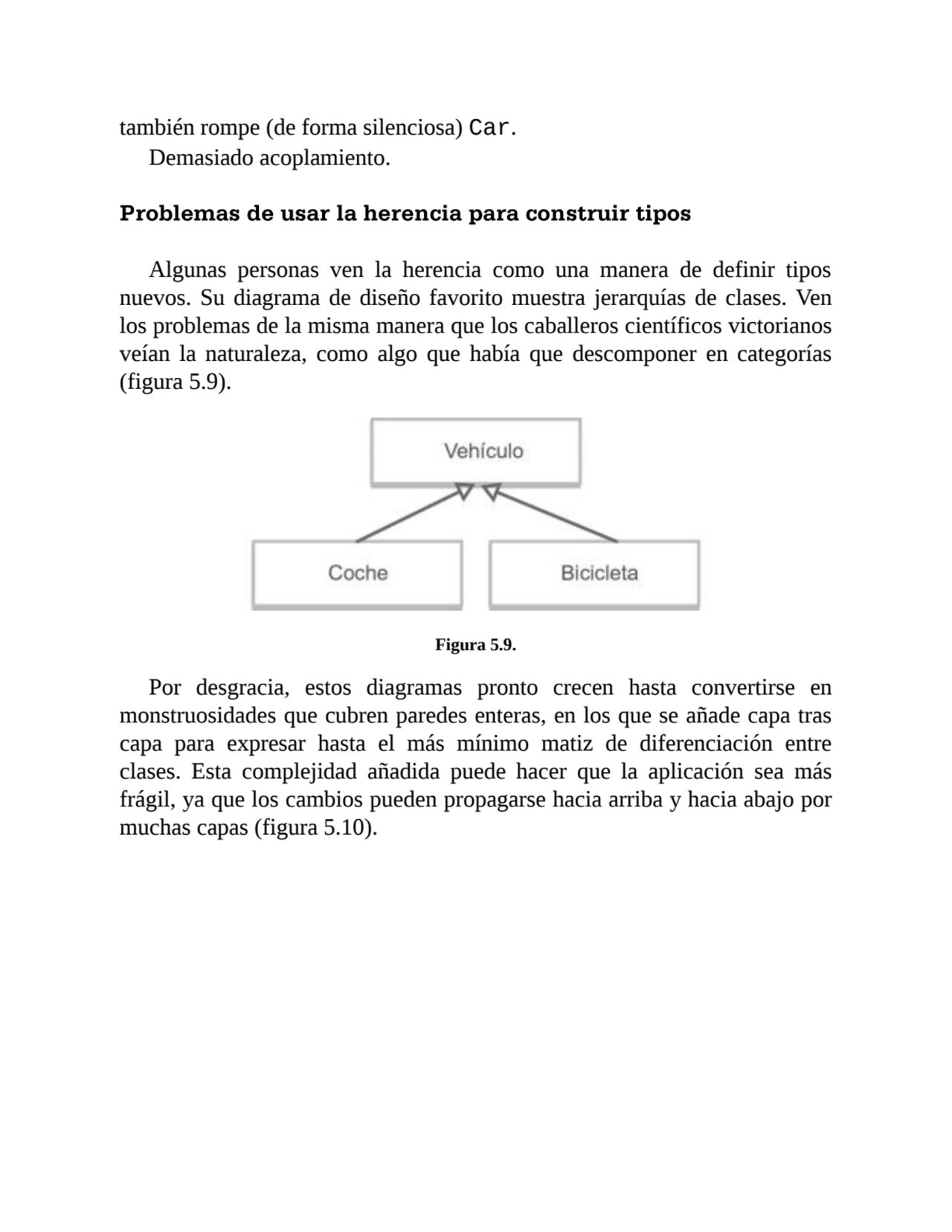 también rompe (de forma silenciosa) Car.
Demasiado acoplamiento.
Problemas de usar la herencia pa…