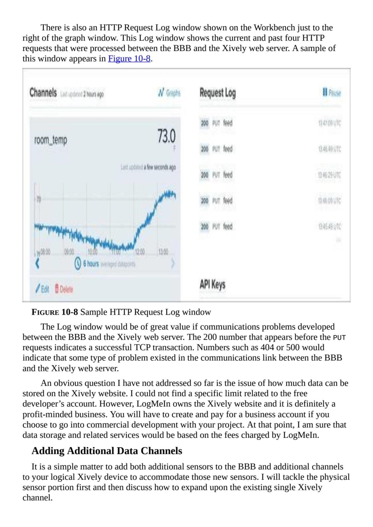 There is also an HTTP Request Log window shown on the Workbench just to the
right of the graph win…