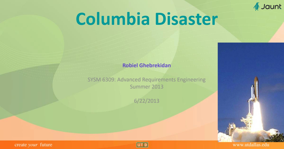 Lessons from the Columbia Disaster