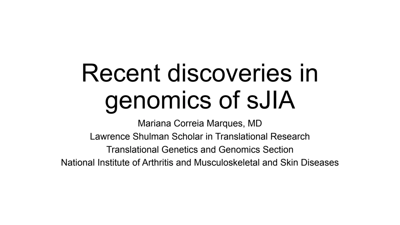 NextGen 2024: Genetics in SJIA Session Part 2