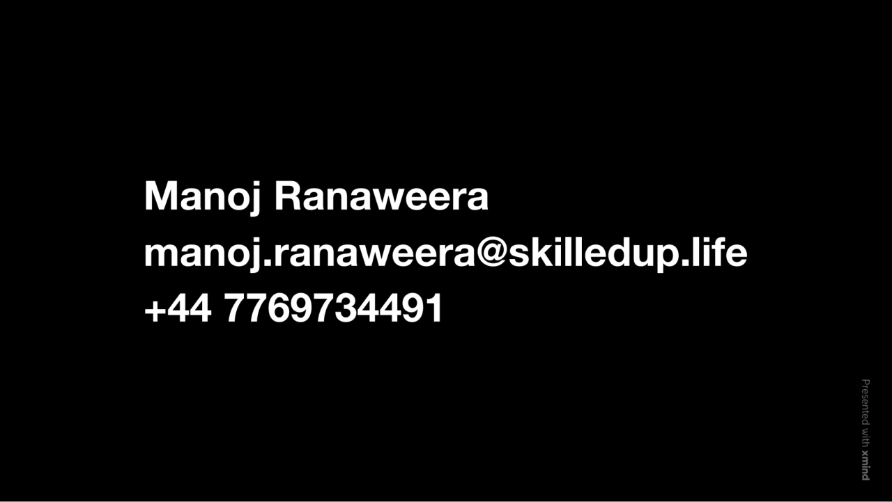 Manoj Ranaweera
manoj.ranaweera@skilledup.life
+44 7769734491