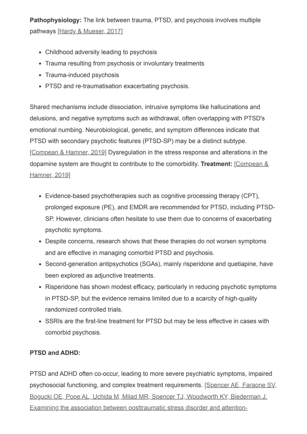 Pathophysiology: The link between trauma, PTSD, and psychosis involves multiple
pathways [Hardy & …