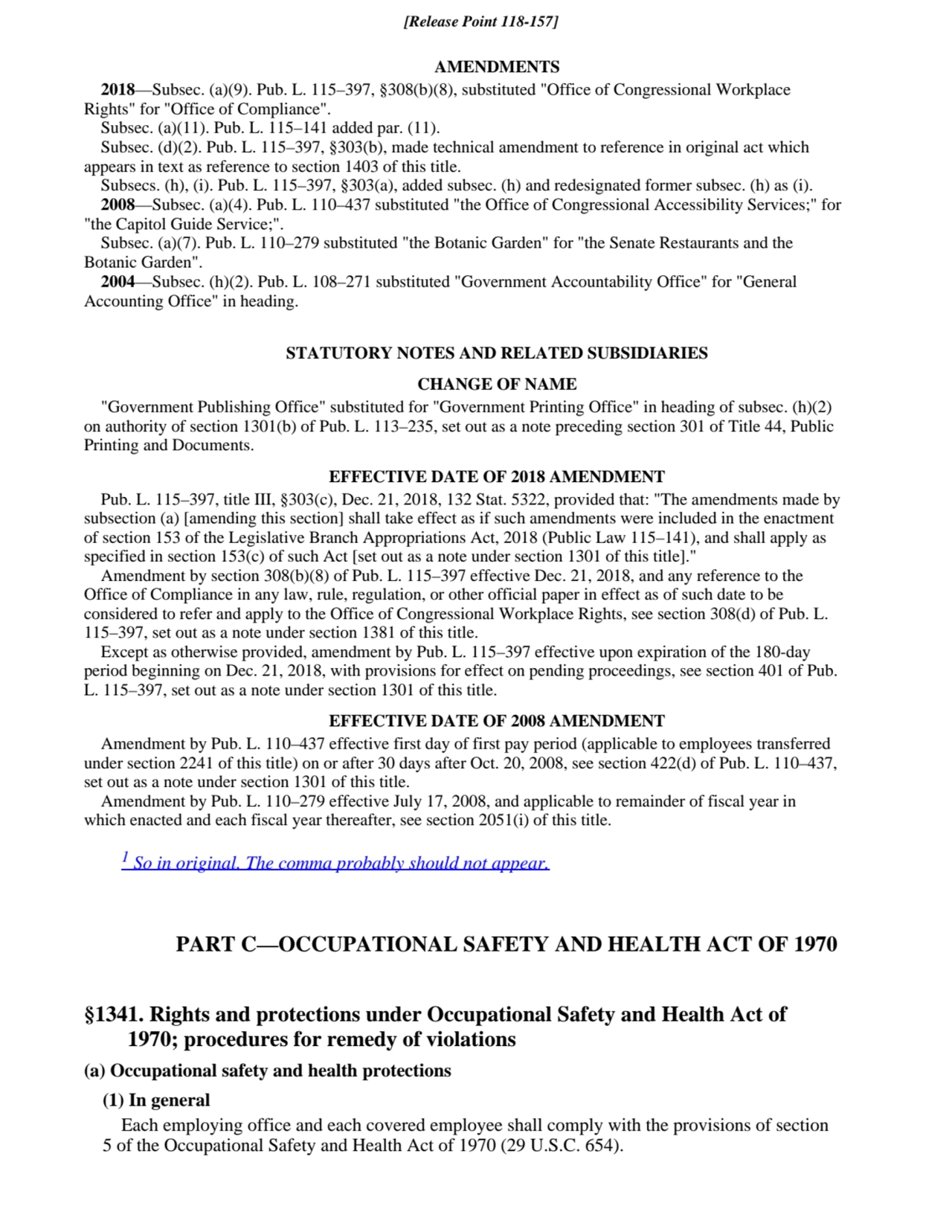 AMENDMENTS
2018—Subsec. (a)(9). Pub. L. 115–397, §308(b)(8), substituted "Office of Congressional …