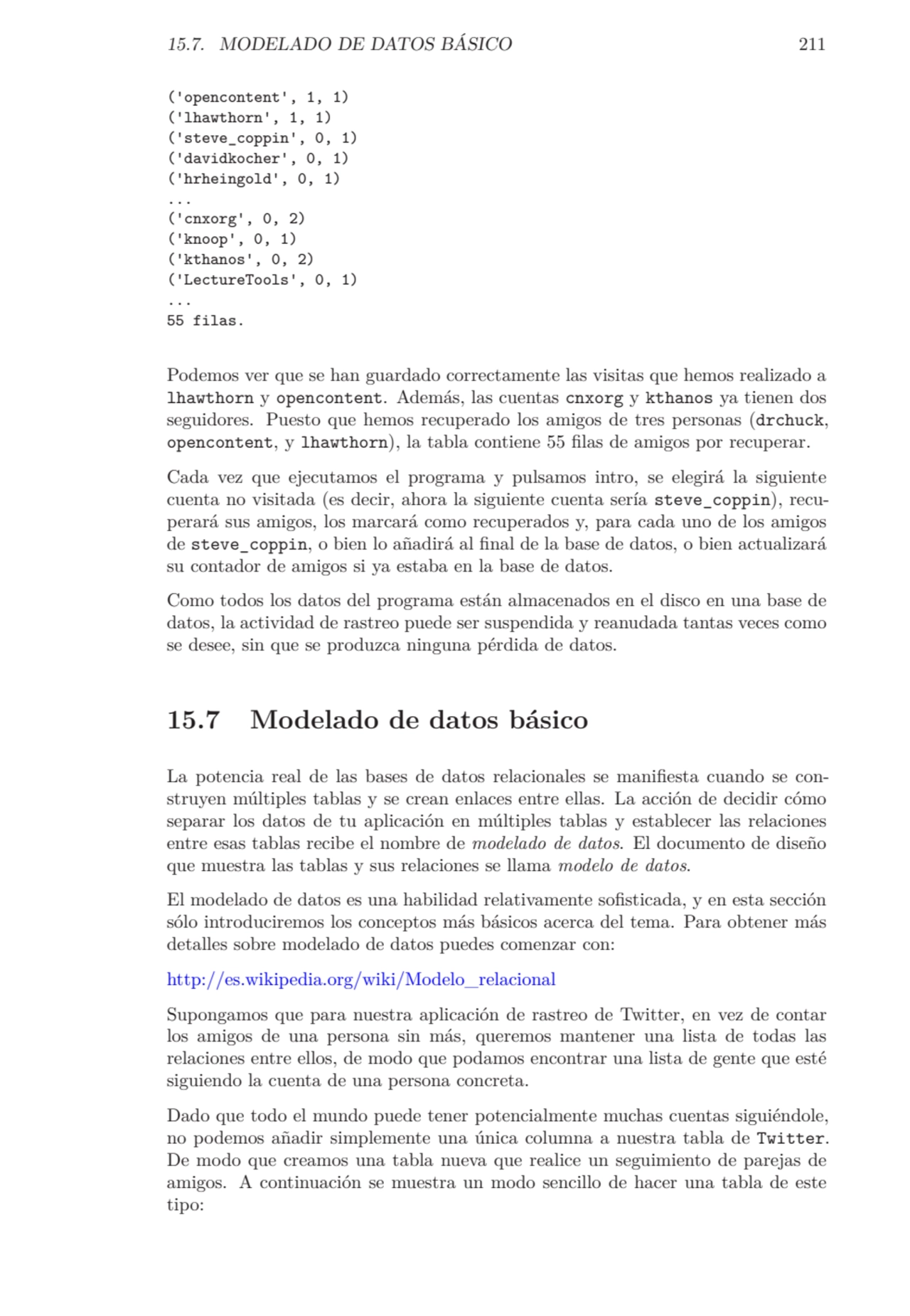 15.7. MODELADO DE DATOS BÁSICO 211
('opencontent', 1, 1)
('lhawthorn', 1, 1)
('steve_coppin', 0,…