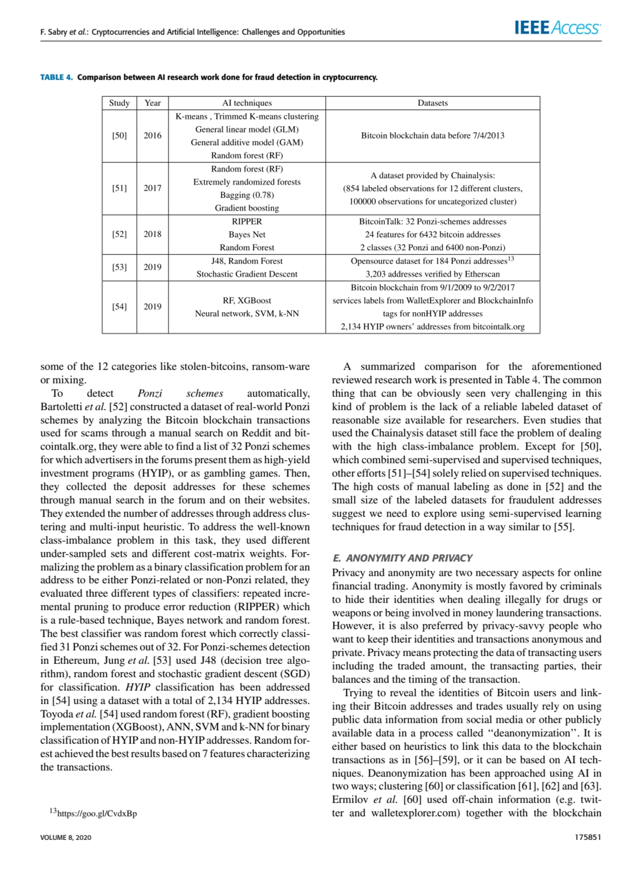 F. Sabry et al.: Cryptocurrencies and Artificial Intelligence: Challenges and Opportunities
TABLE …