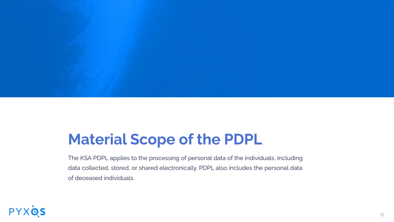 Material Scope of the PDPL
The KSA PDPL applies to the processing of personal data of the individu…