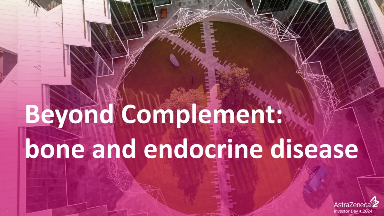 17 Investor Day • 2024
Beyond Complement:
bone and endocrine disease