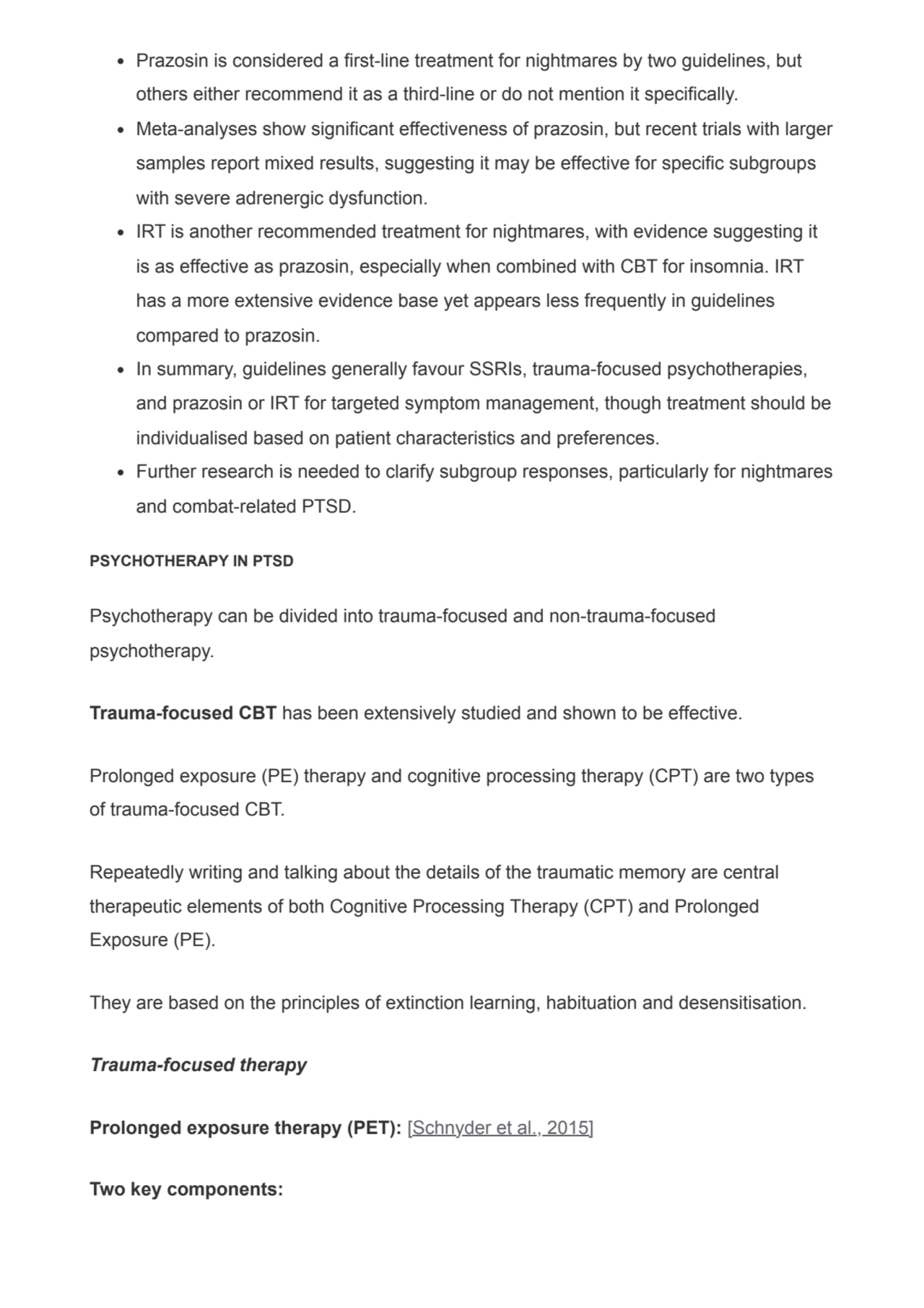 Prazosin is considered a first-line treatment for nightmares by two guidelines, but
others either …