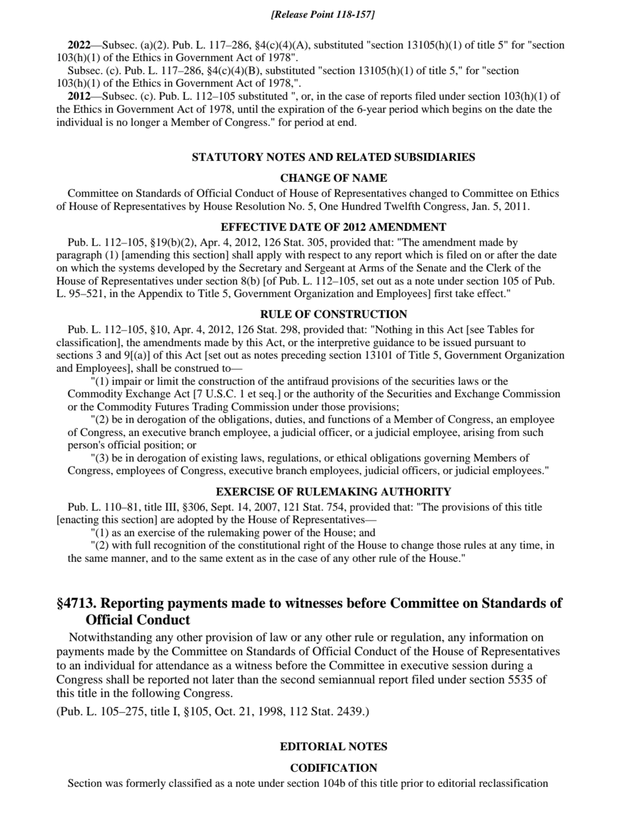 2022—Subsec. (a)(2). Pub. L. 117–286, §4(c)(4)(A), substituted "section 13105(h)(1) of title 5" for…