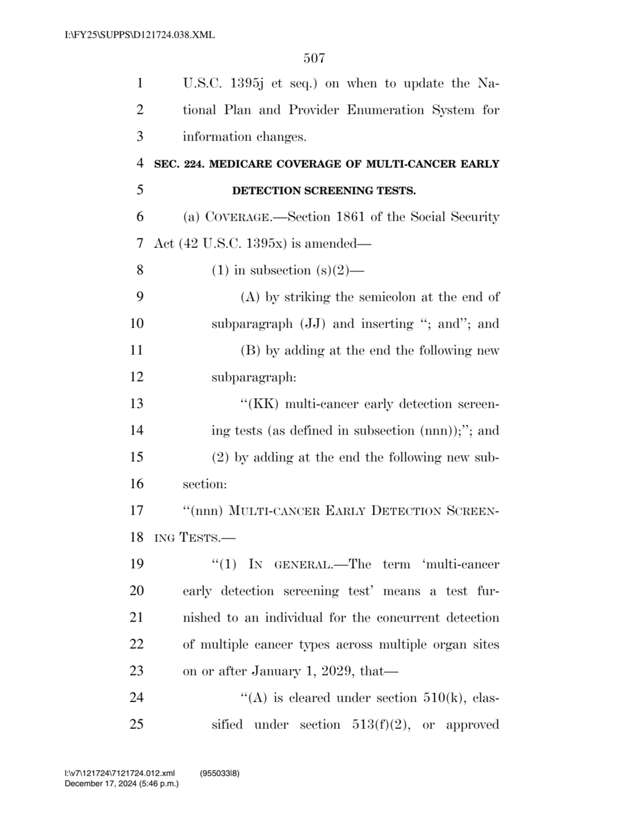 507 
1 U.S.C. 1395j et seq.) on when to update the Na2 tional Plan and Provider Enumeration Syste…