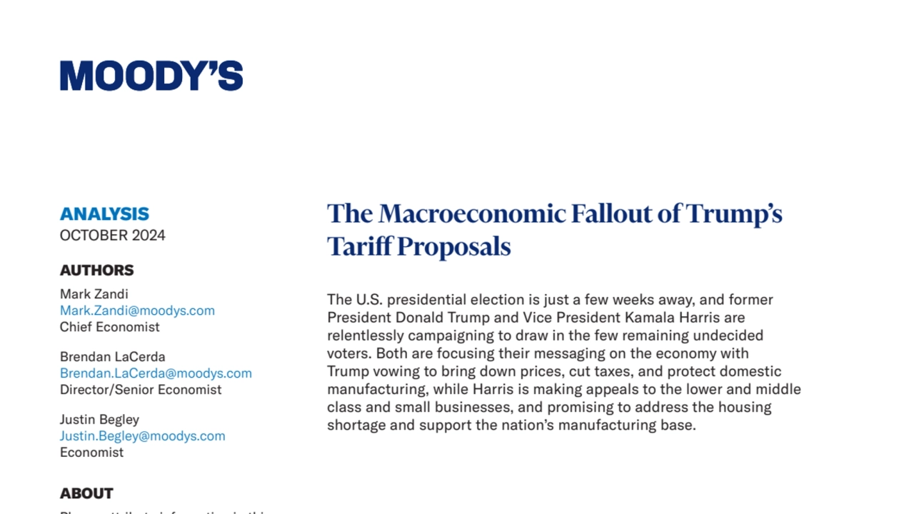 The Macroeconomic Fallout of Trumps Tariff Proposals NAFTA 